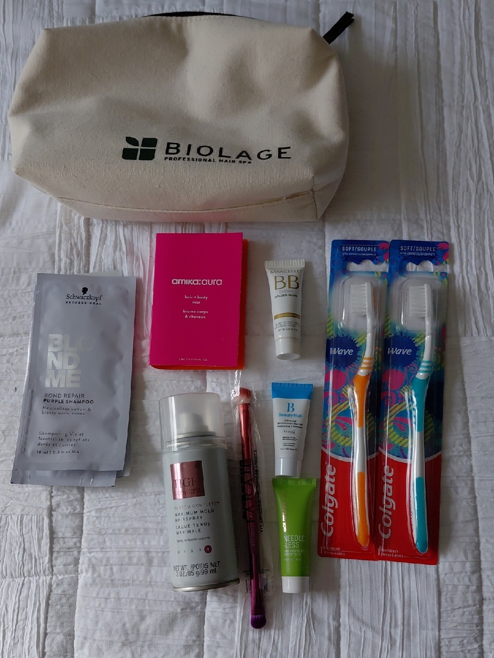 Biolage Bag With Cosmetics Etc.
